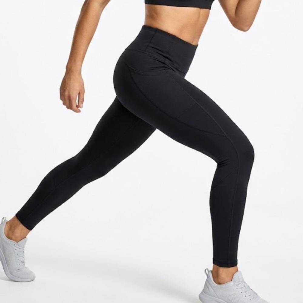 Alphalete Jet Black High-Waisted Leggings